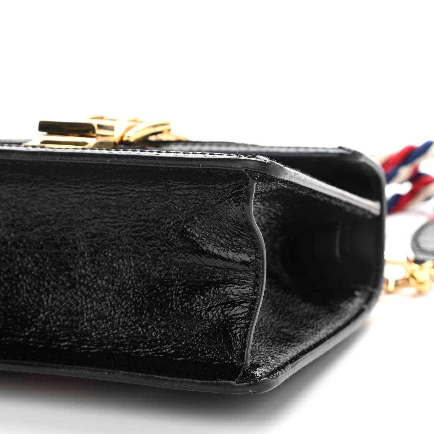 Velvet GG Monogram Mini Sylvie Top Handle Bag Black