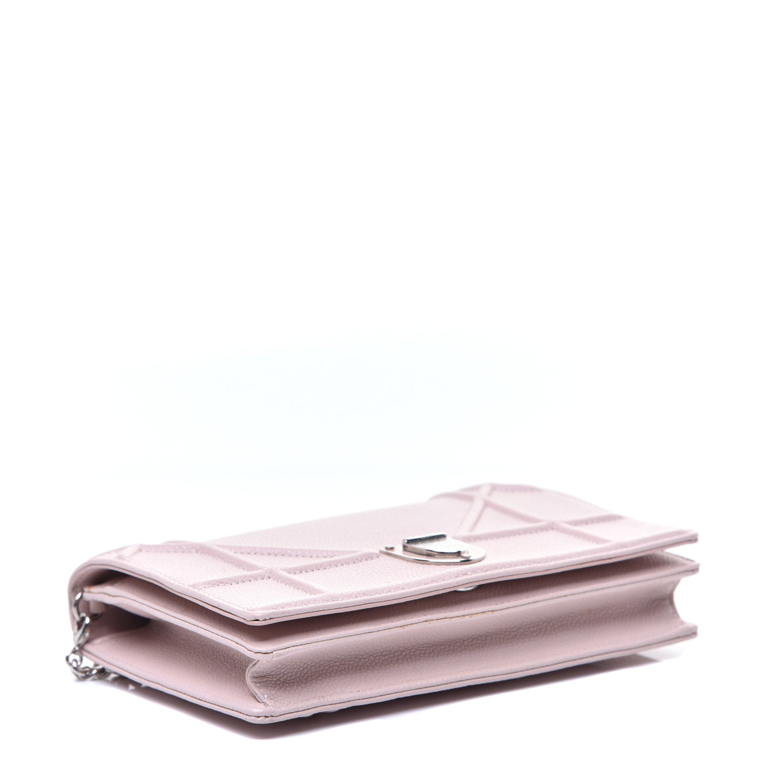 Christian Dior Grained Calfskin Diorama Wallet on Chain Pouch Rose Poudre 4 of 8