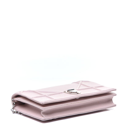 Christian Dior Grained Calfskin Diorama Wallet on Chain Pouch Rose Poudre 4 of 8