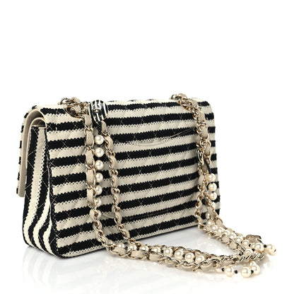 Chanel Jersey Quilted Medium Coco Sailor Flap Black White 3 of 9