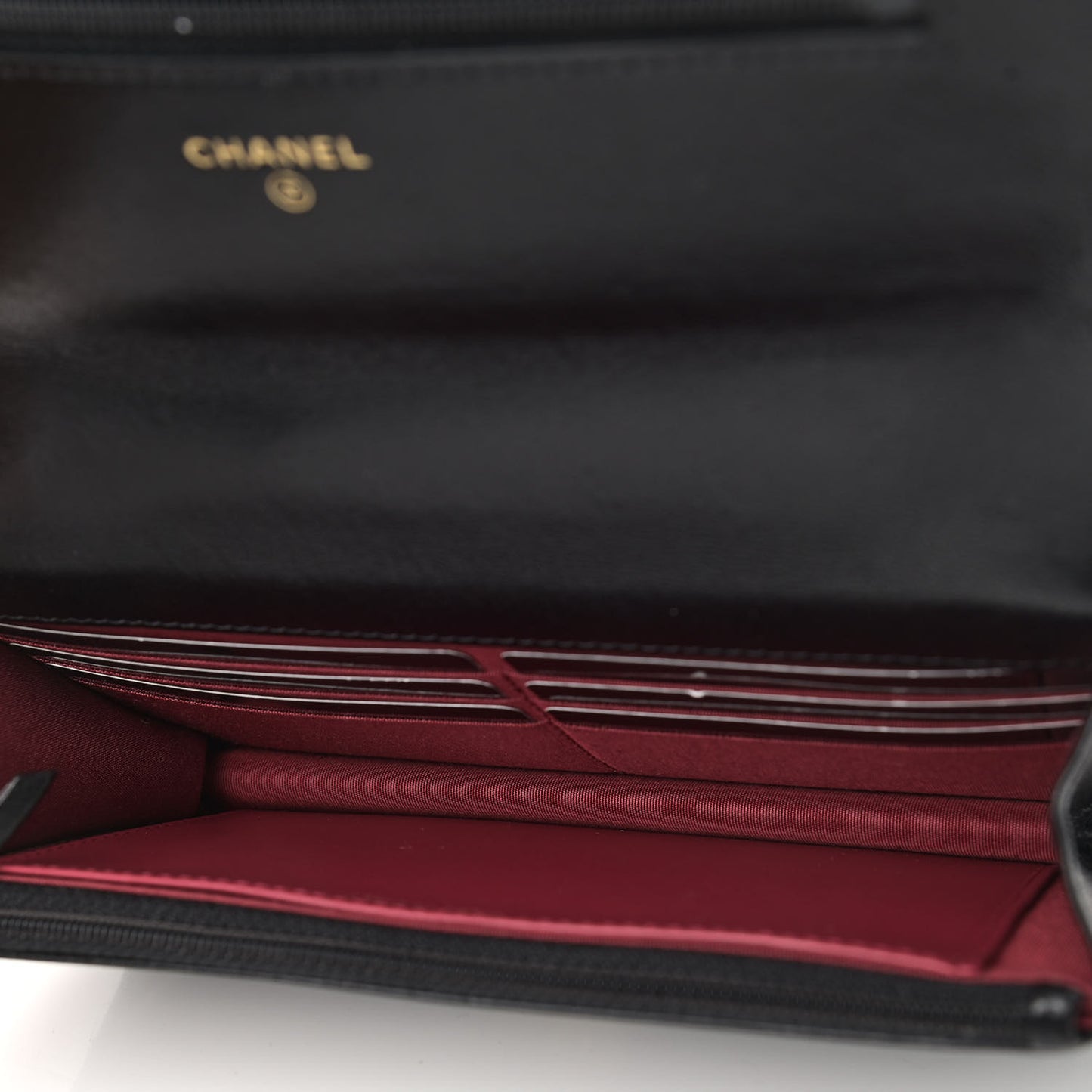 Goatskin Quilted Chanel 19 Wallet On Chain WOC Black
