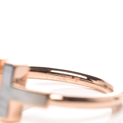 Tiffany 18K Rose Gold Mother of Pearl T Wire Ring 52 6 5 of 6