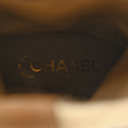 Chanel Shearling Suede Calfskin High Boots 36 Brown Beige 7 of 12
