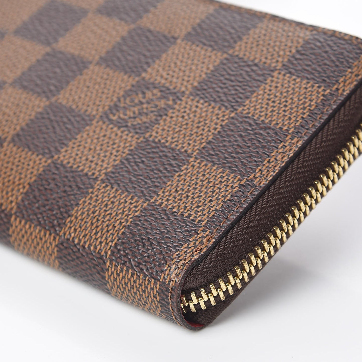 Damier Ebene Clemence Wallet Cherry