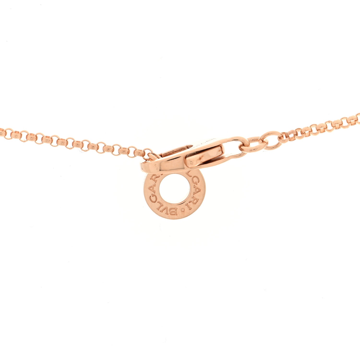 Bulgari 18K Rose Gold Cermet Small B.Zero1 Pendant Necklace 4 of 5