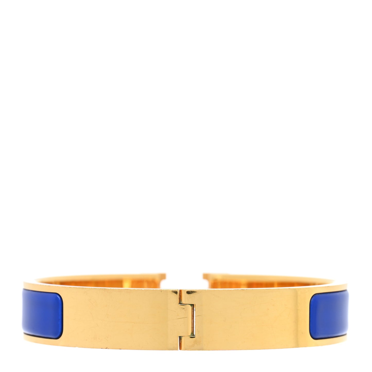 Narrow Enamel Clic Clac H Bracelet GM Bleu Electrique