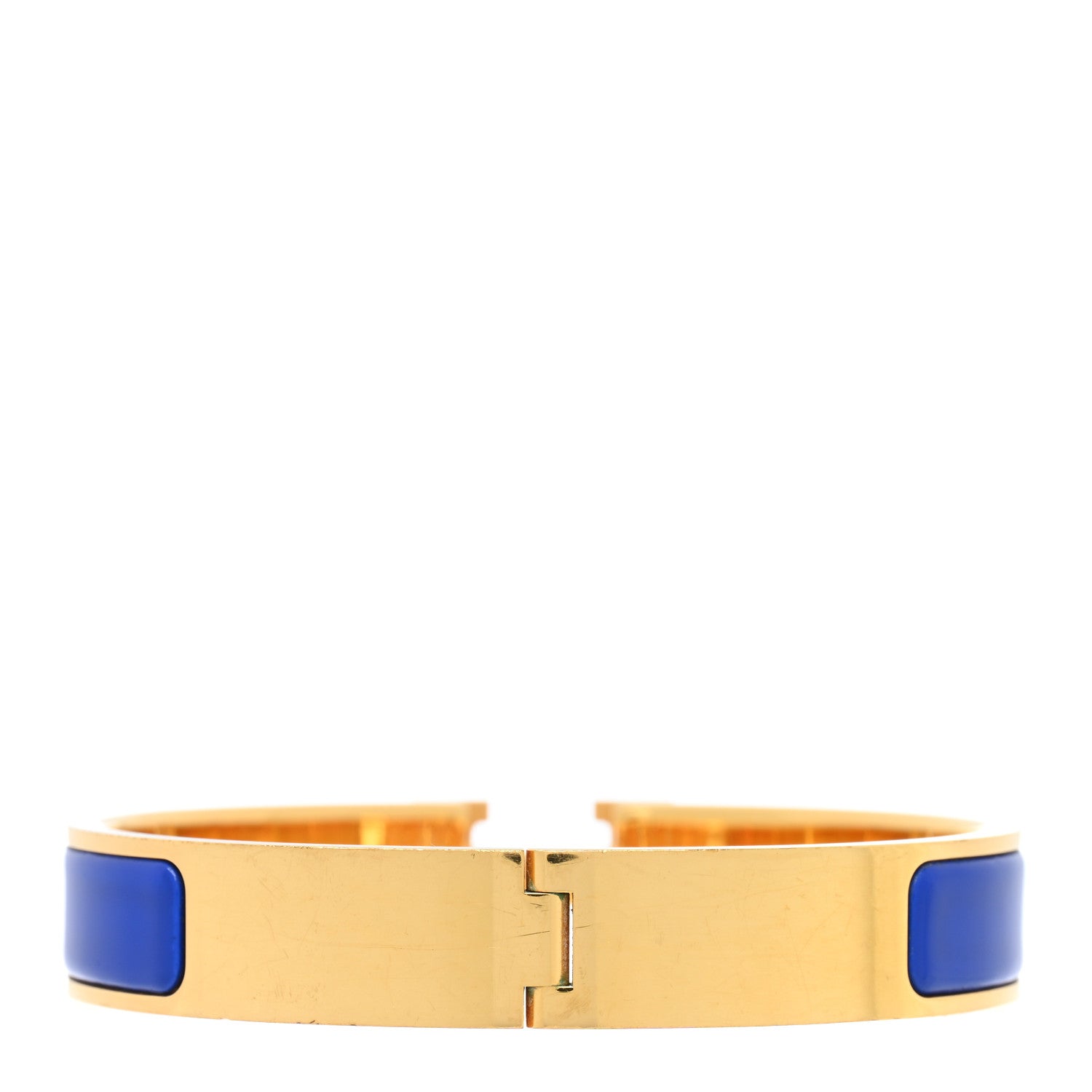 Hermes Narrow Enamel Clic Clac H Bracelet GM Bleu Electrique 3 of 6