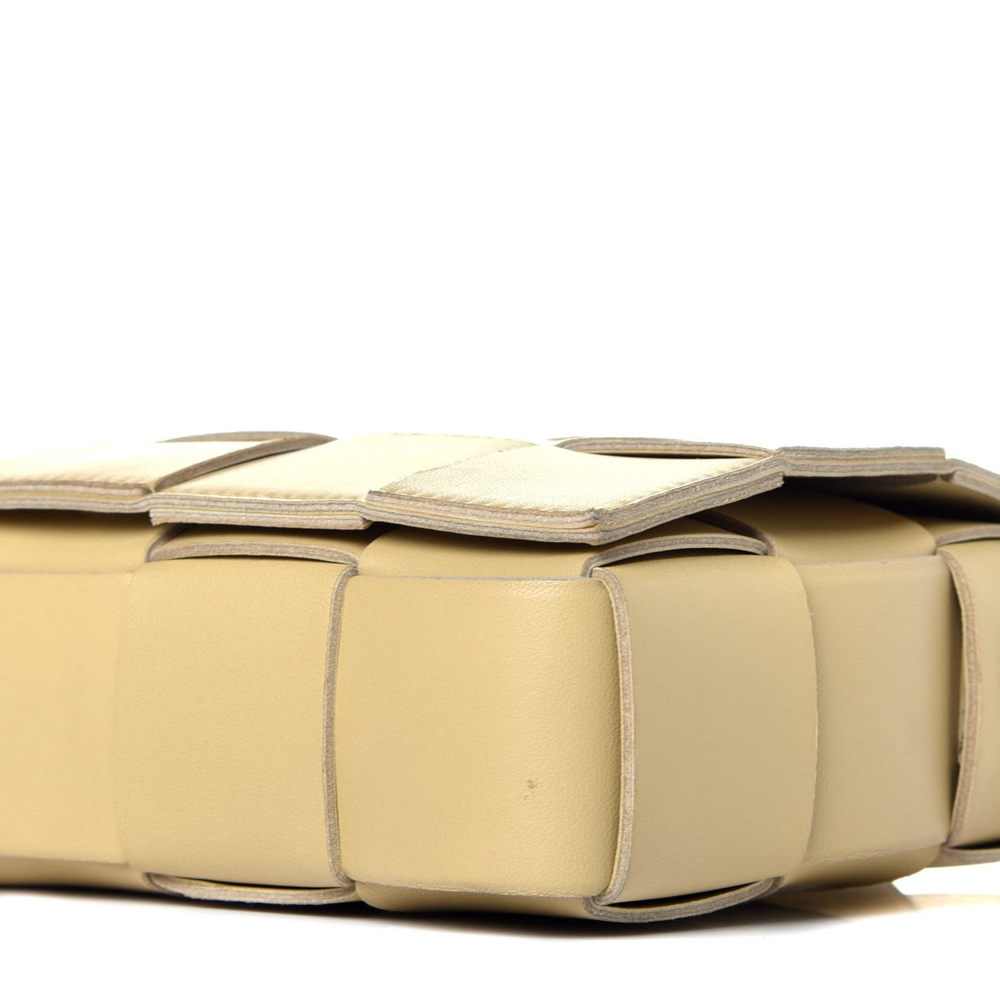 Lambskin Maxi Intrecciato Cassette Crossbody Bag Tapioca