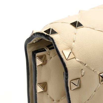 Valentino Garavani Nappa Rockstud Spike Wallet on Chain Light Ivory 11 of 12