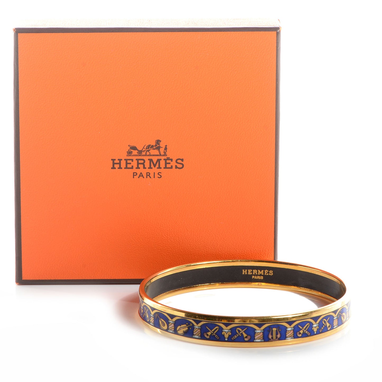 Enamel Printed Musical Instruments Narrow Bracelet 70