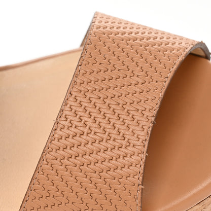 Jimmy Choo Calfskin Cork Parker Wedge 100 Sandals 38.5 Tan 11 of 12