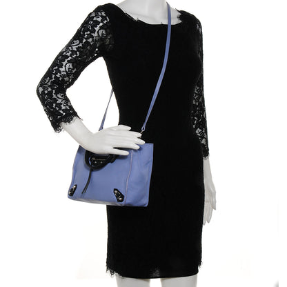 Balenciaga Veau Souple Bi-Color Papier Mini A4 Zip Around Tote Purple Black 2 of 8