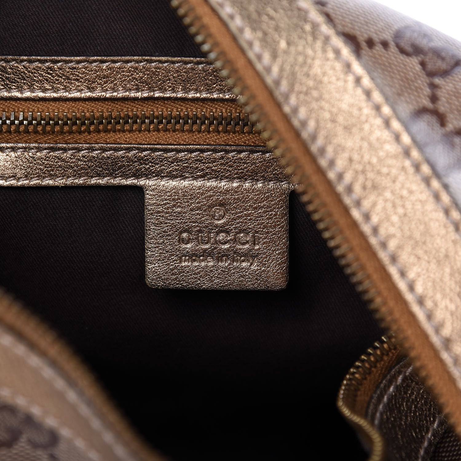 Gucci Crystal Monogram Babouska Hobo Gold 8 of 10