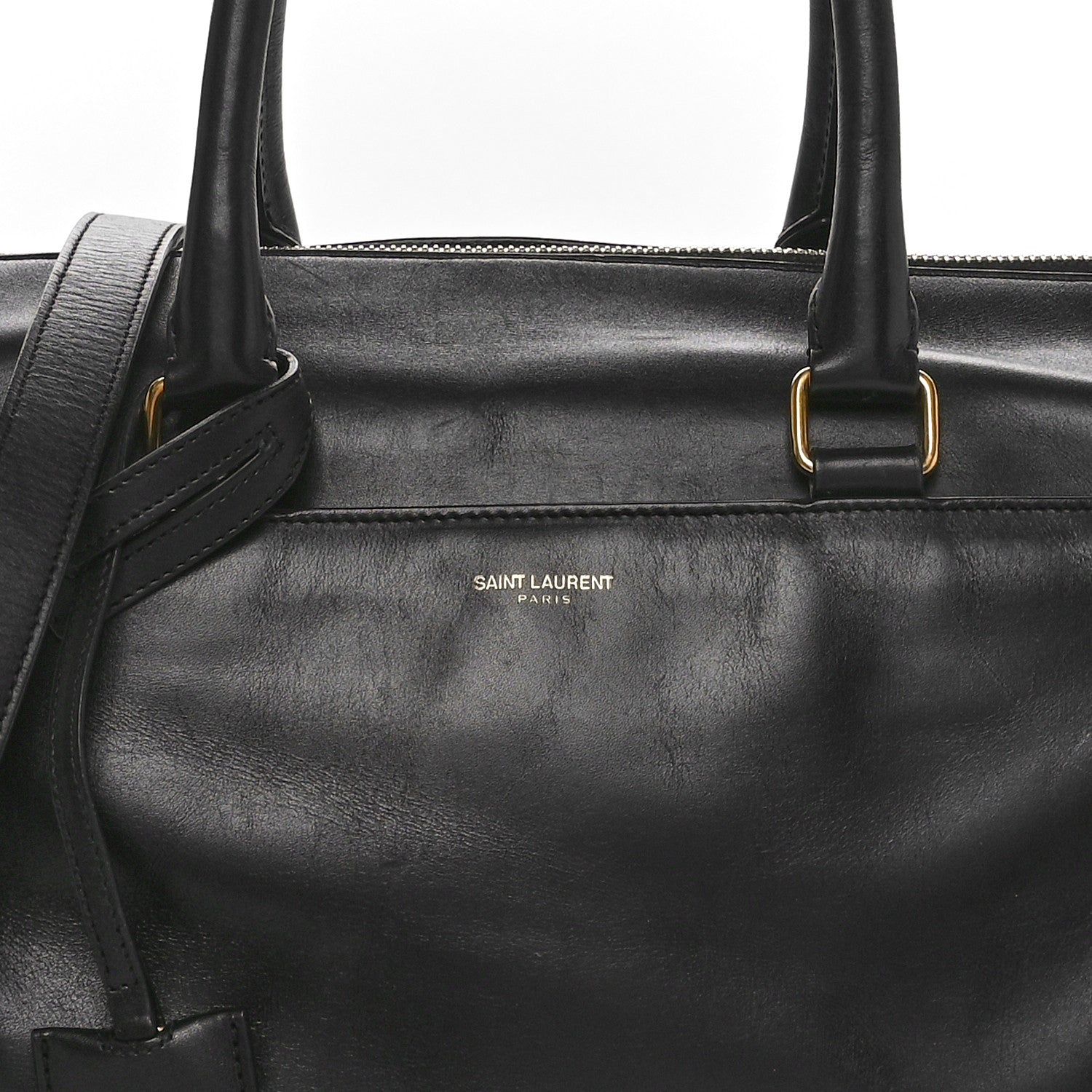 Saint Laurent Calfskin Classic Duffle 6 Black 8 of 10