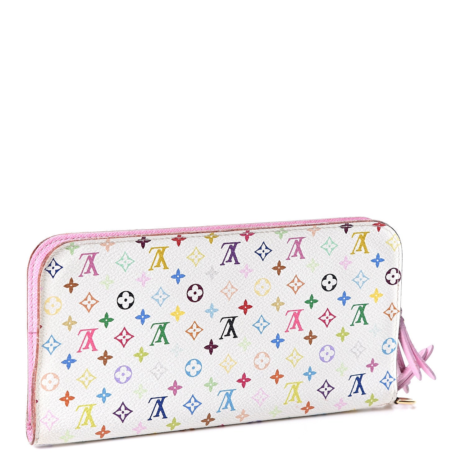 Louis Vuitton Monogram Multicolor Insolite Wallet White Litchi 2 of 10
