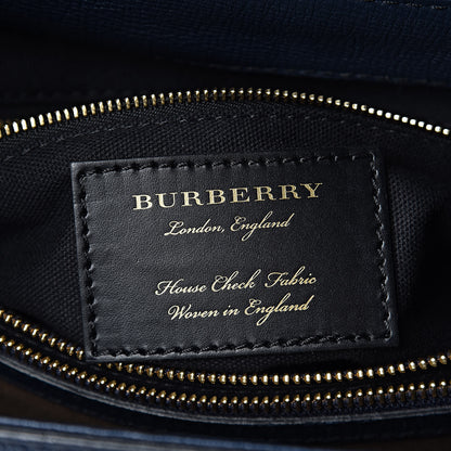 Burberry Derby Calfskin House Check Medium Camberley Ink Blue 9 of 10