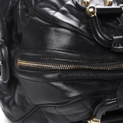 Burberry Calfskin Quilted Manor Satchel Black 16 of 18