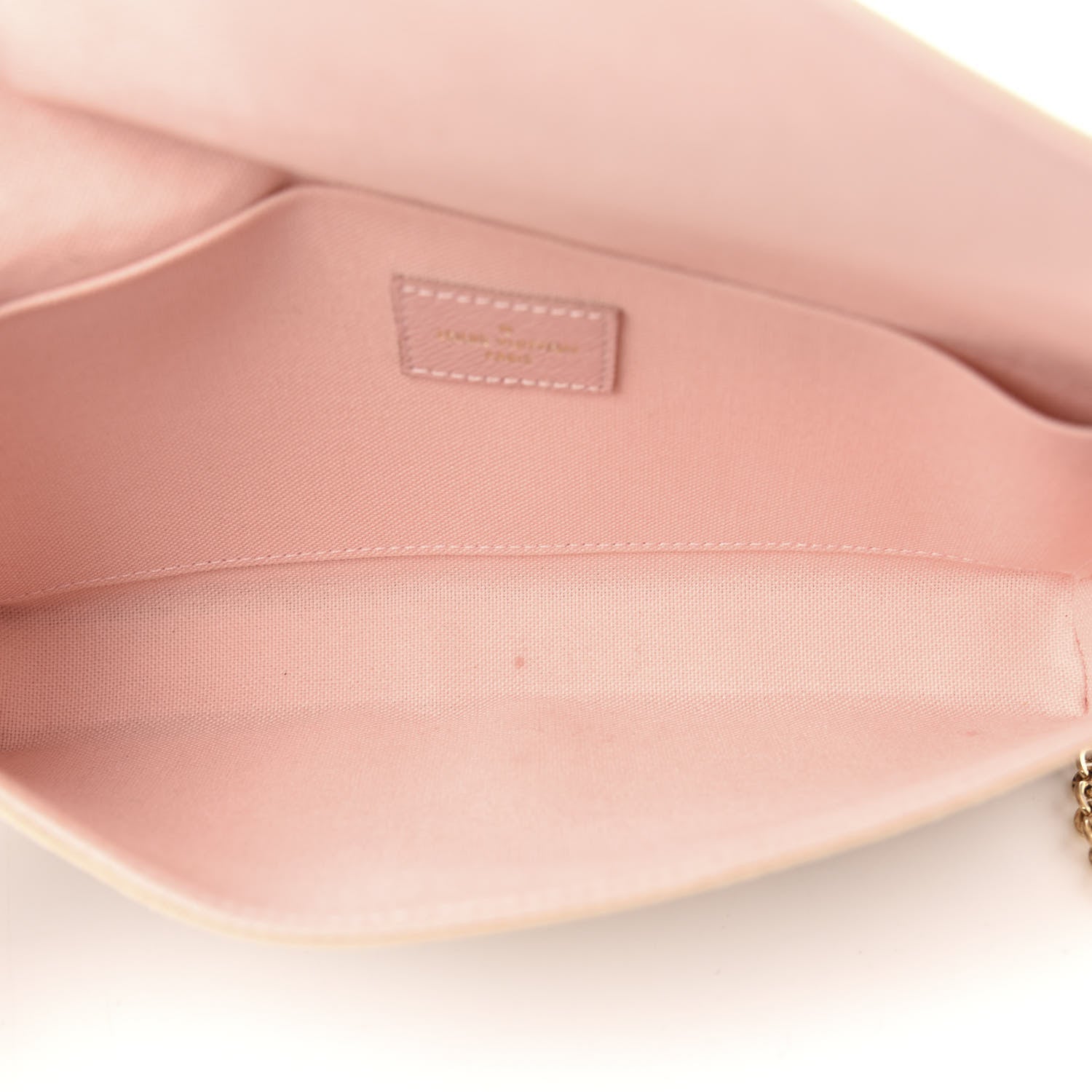 Louis Vuitton Damier Azur Pochette Felicie Chain Wallet Rose Ballerine 5 of 15
