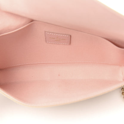 Louis Vuitton Damier Azur Pochette Felicie Chain Wallet Rose Ballerine 5 of 15