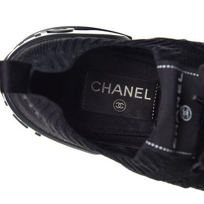 Chanel Fabric Logo Sneakers 39 Black 8 of 10