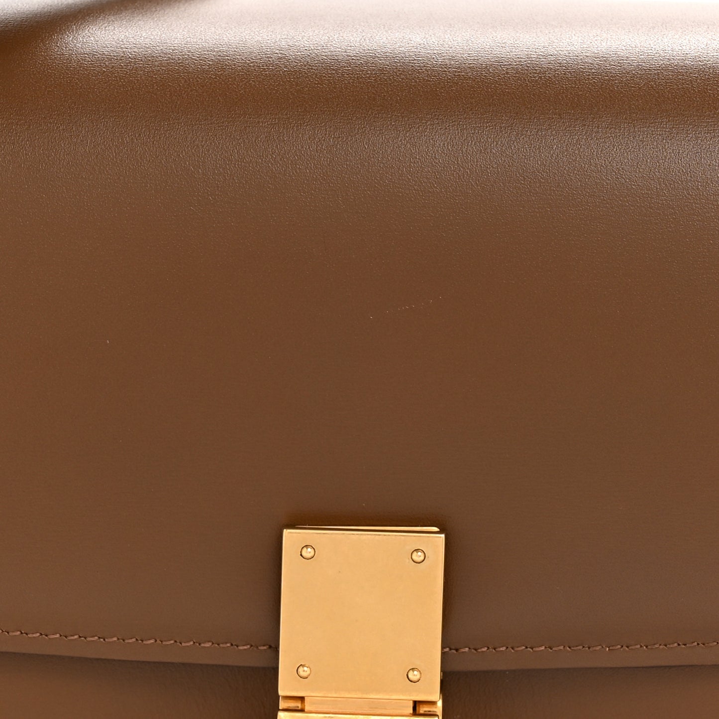 Smooth Calfskin Small Classic Box Flap Bag Camel