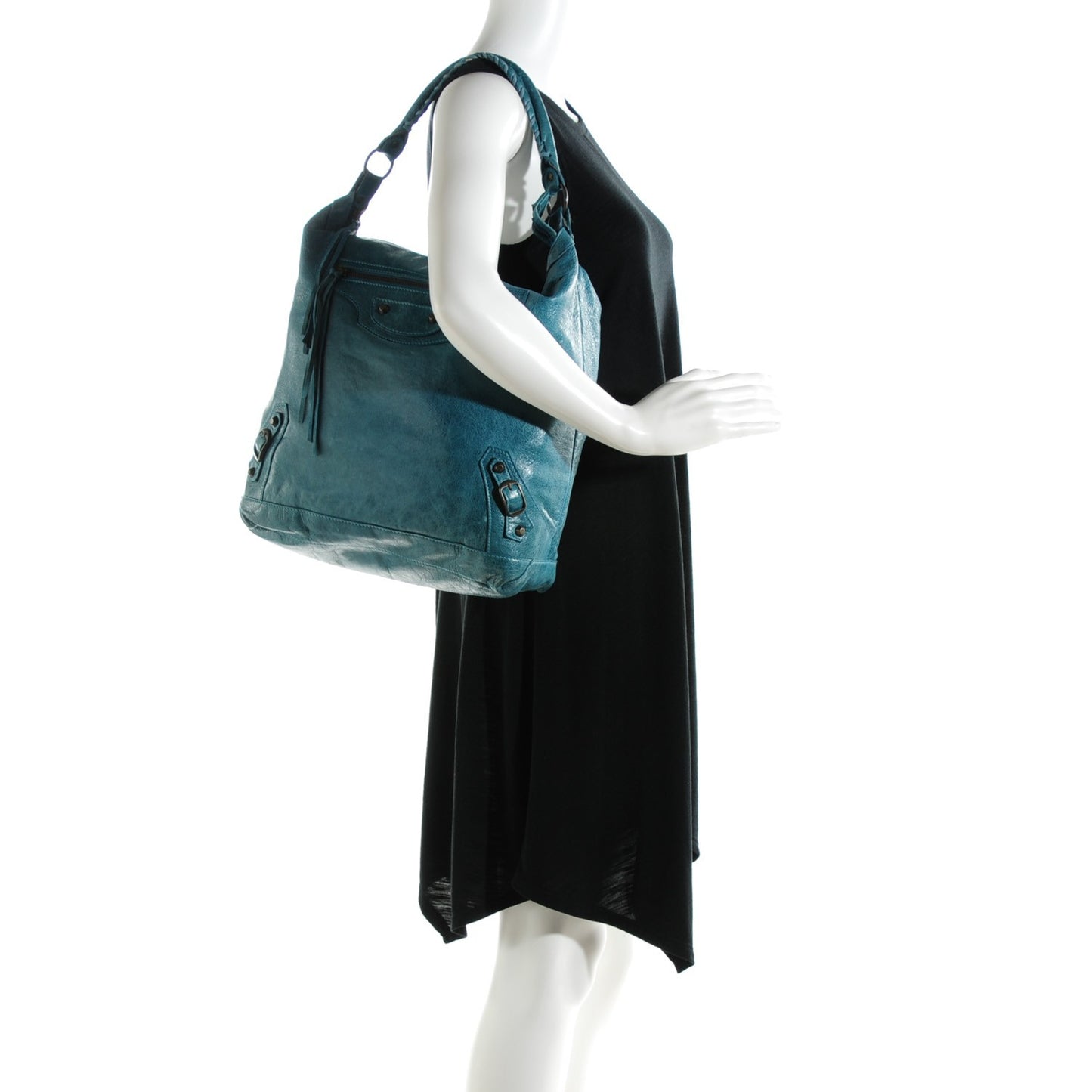 Chevre Classic Hardware Day Hobo Aquamarine