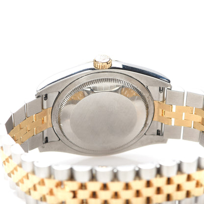 Rolex Stainless Steel 18K Yellow Gold Diamond 36mm Oyster Perpetual Datejust Watch Champagne 16233 4 of 7