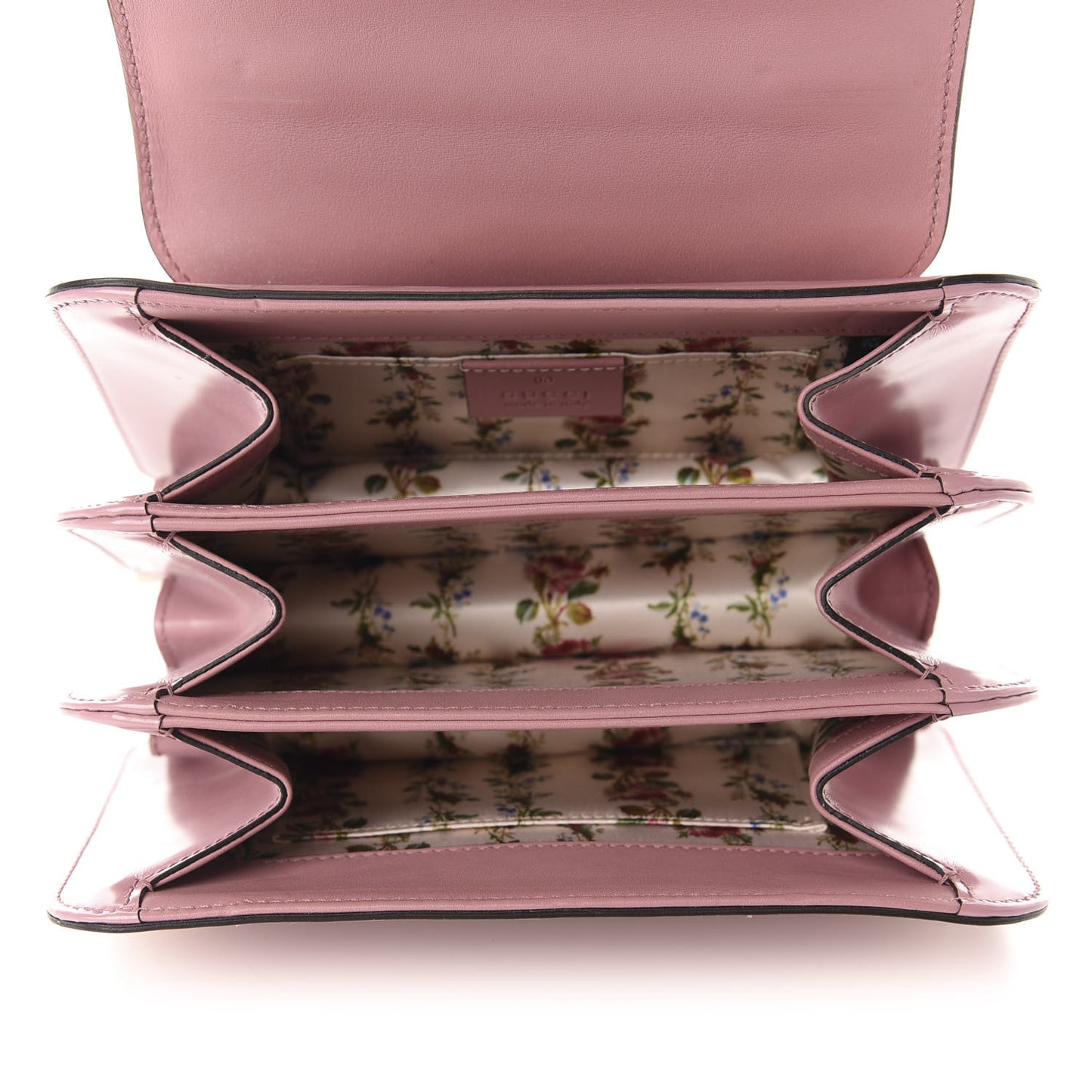 Calfskin Bamboo Crystal Mini Thiara Top Handle Bag Carmine Rose Gold
