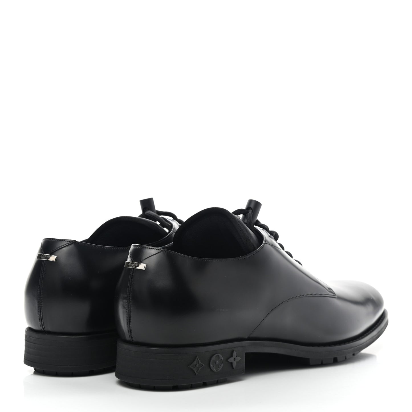 Calfskin Mens Formal Derby Shoes 9.5 Black