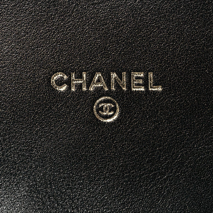 Chanel Calfskin Quilted Coco Mail Clutch With Chain Black 6 of 11