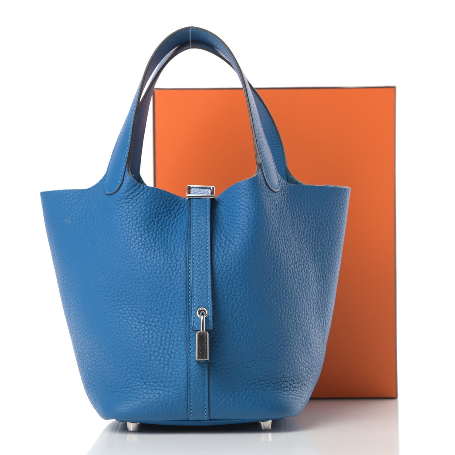 Hermes Taurillon Clemence Picotin Lock 18 PM Mykonos 11 of 11