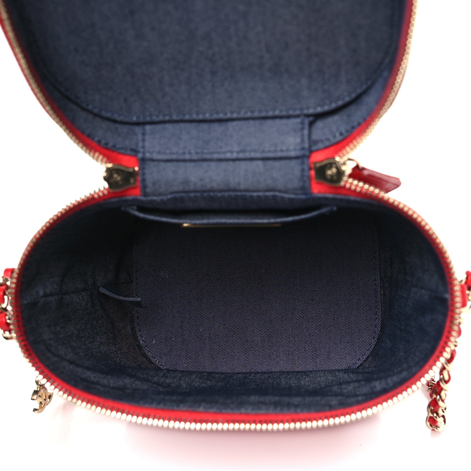 Chanel Lambskin Timeless Vanity Cosmetic Case Red 5 of 13