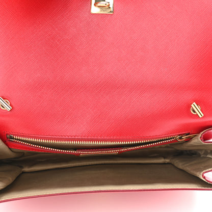Salvatore Ferragamo Hammered Calfskin Vara Bow Chain Bag Red 5 of 11