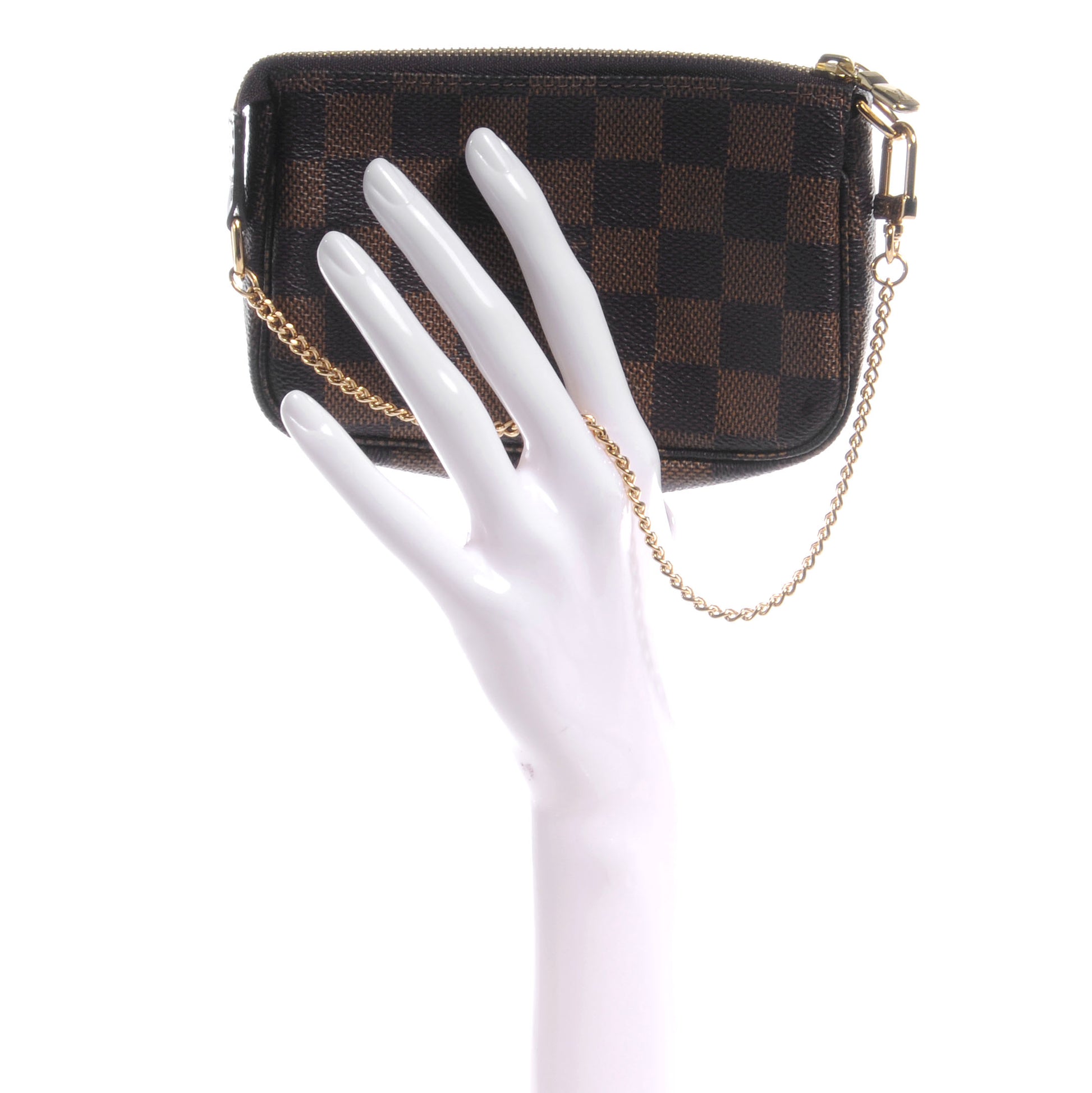 Louis Vuitton Damier Ebene Mini Pochette Accessories Bag 2 of 10