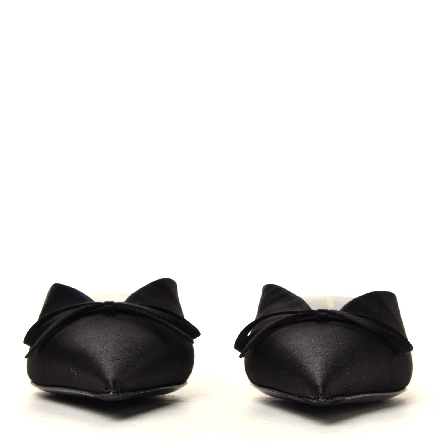 Balenciaga Satin Pointed Toe Knife 40mm Mules 38.5 Black 4 of 7