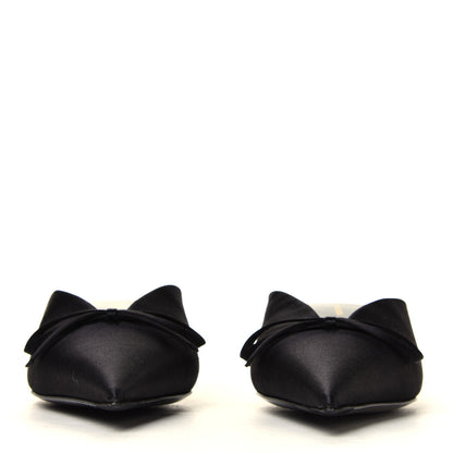 Balenciaga Satin Pointed Toe Knife 40mm Mules 38.5 Black 4 of 7