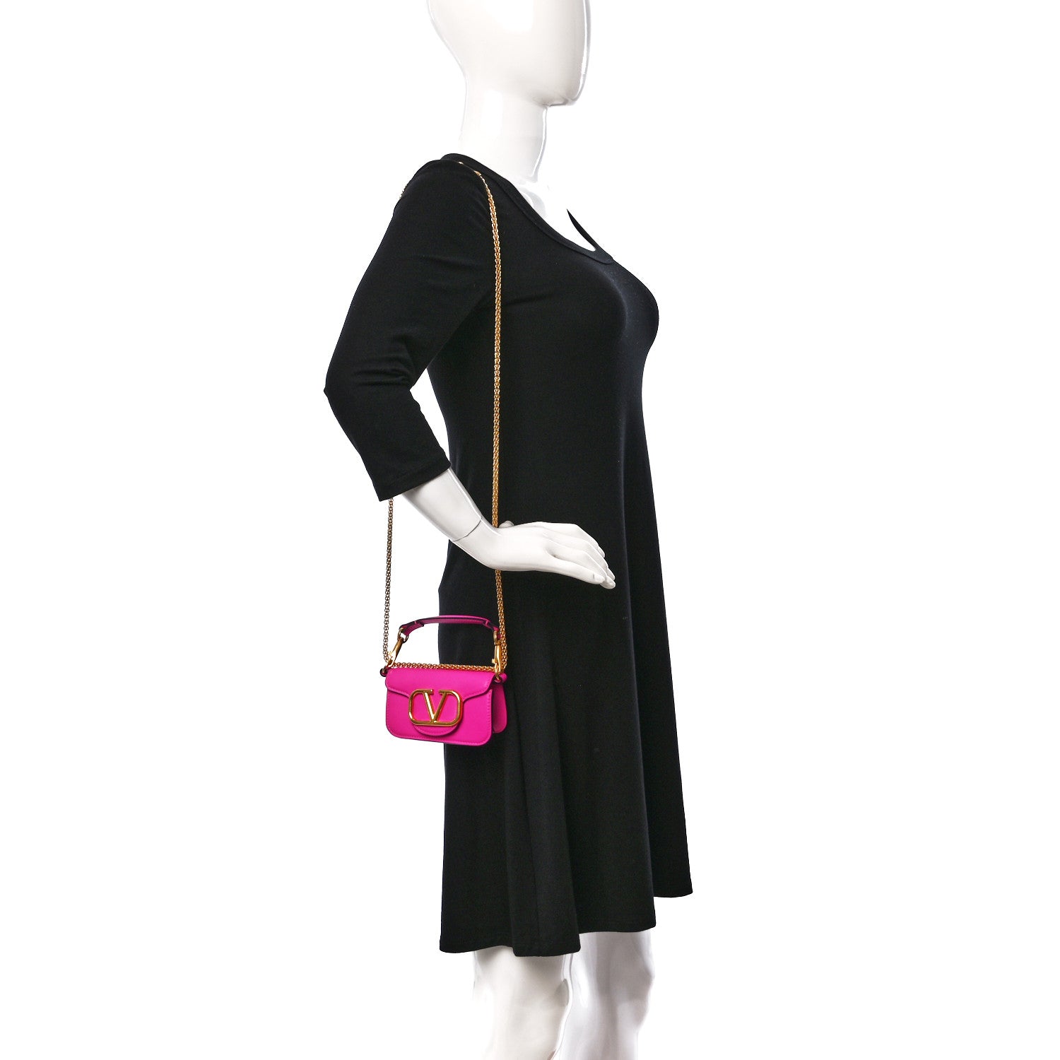 Valentino Garavani Calfskin Vlogo Micro Loco Shoulder Bag Pink PP 2 of 8