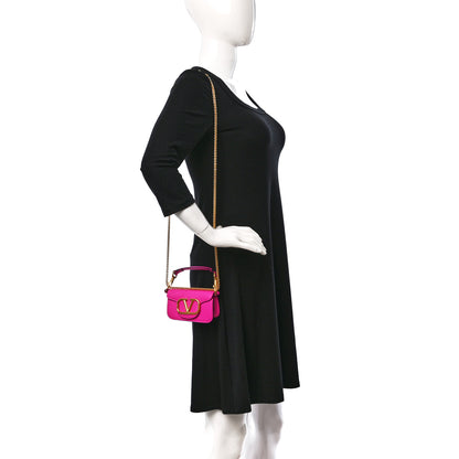 Valentino Garavani Calfskin Vlogo Micro Loco Shoulder Bag Pink PP 2 of 8