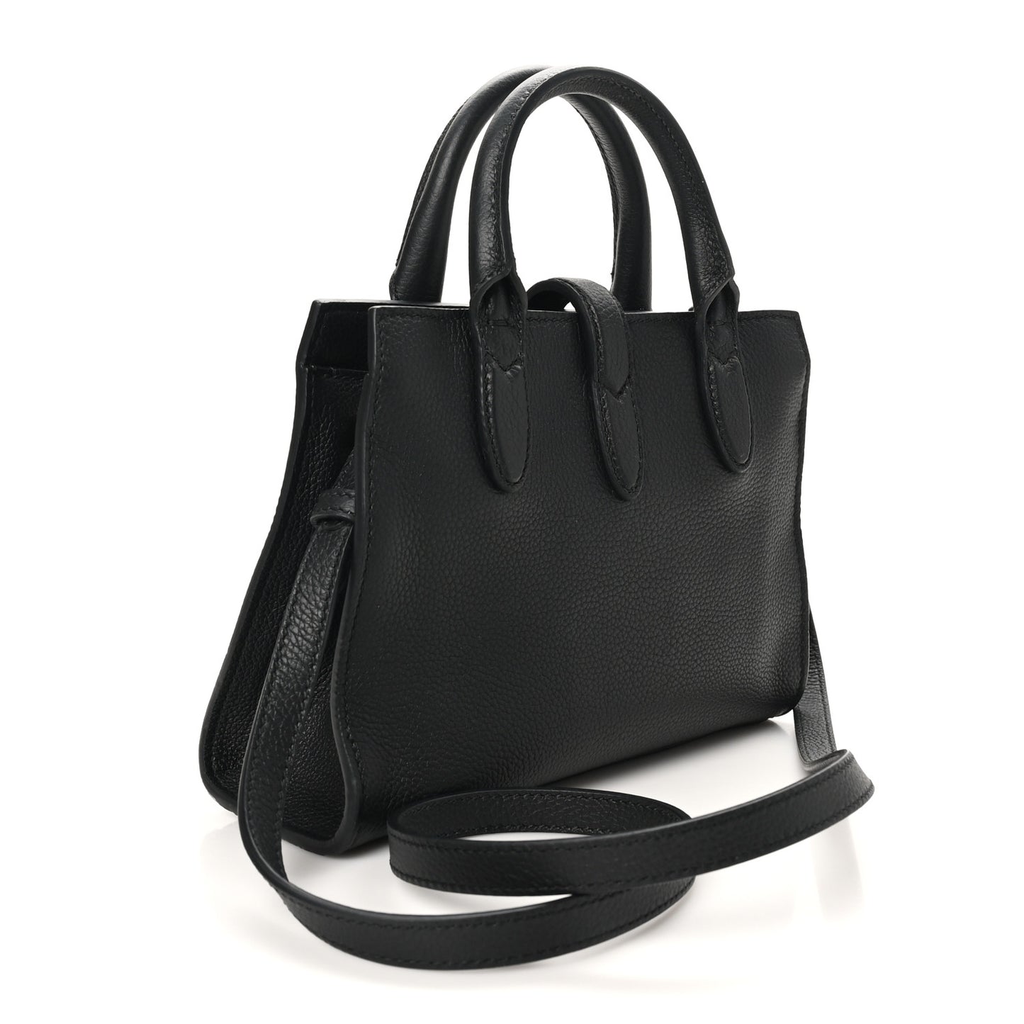 Pebbled Calfskin Small Jackie Tote Black