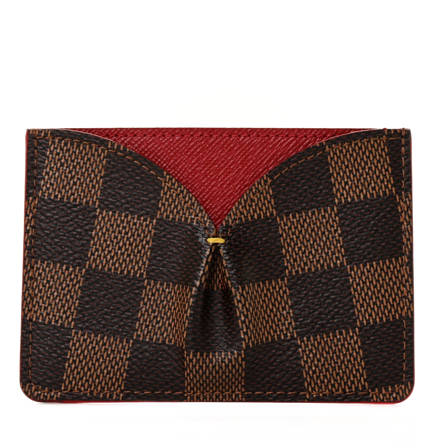 Damier Ebene Caissa Card Holder Cherry