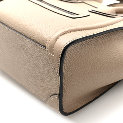 Celine Drummed Calfskin Nano Luggage Dune 9 of 9