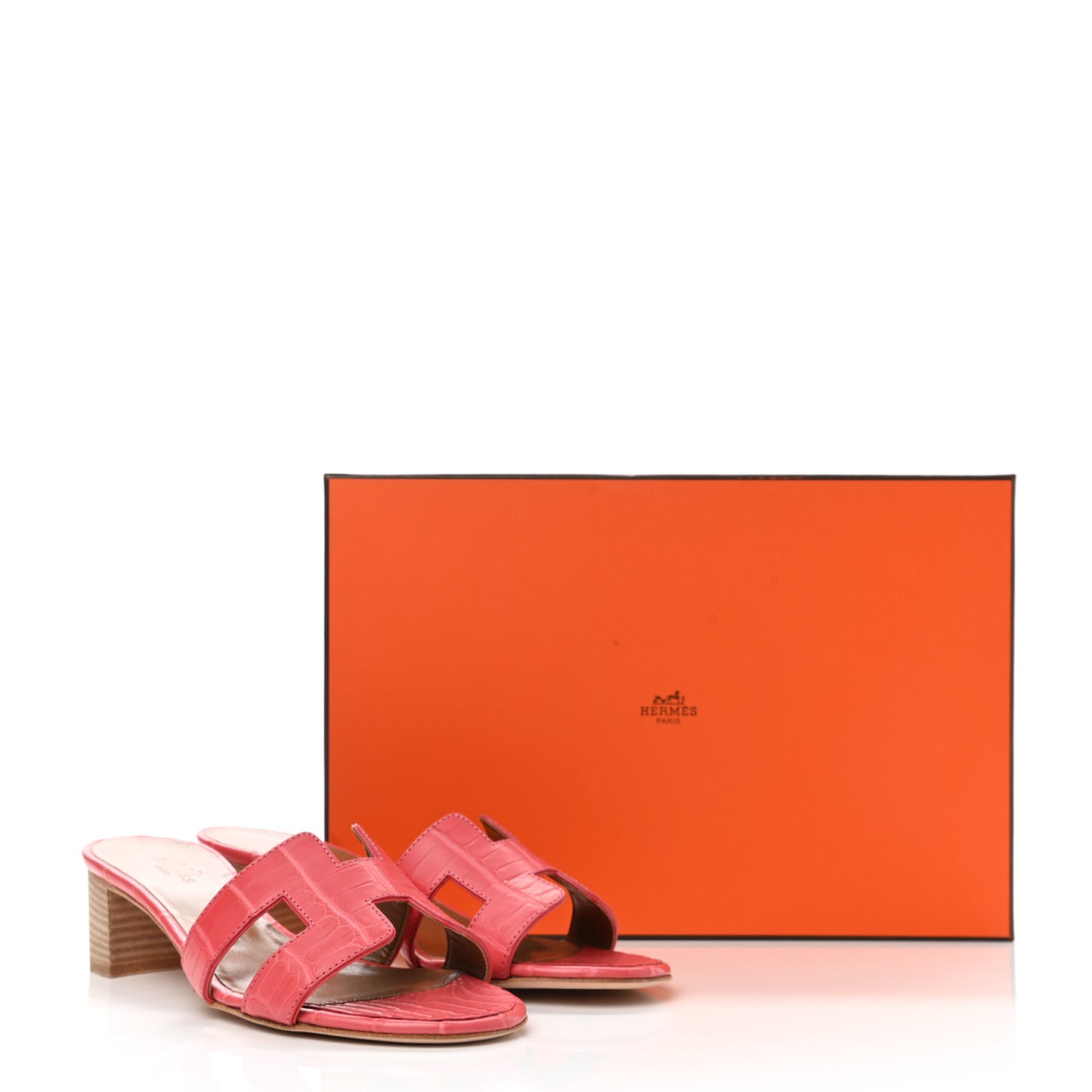 Matte Alligator Oasis Sandals 37 Bougainvillea