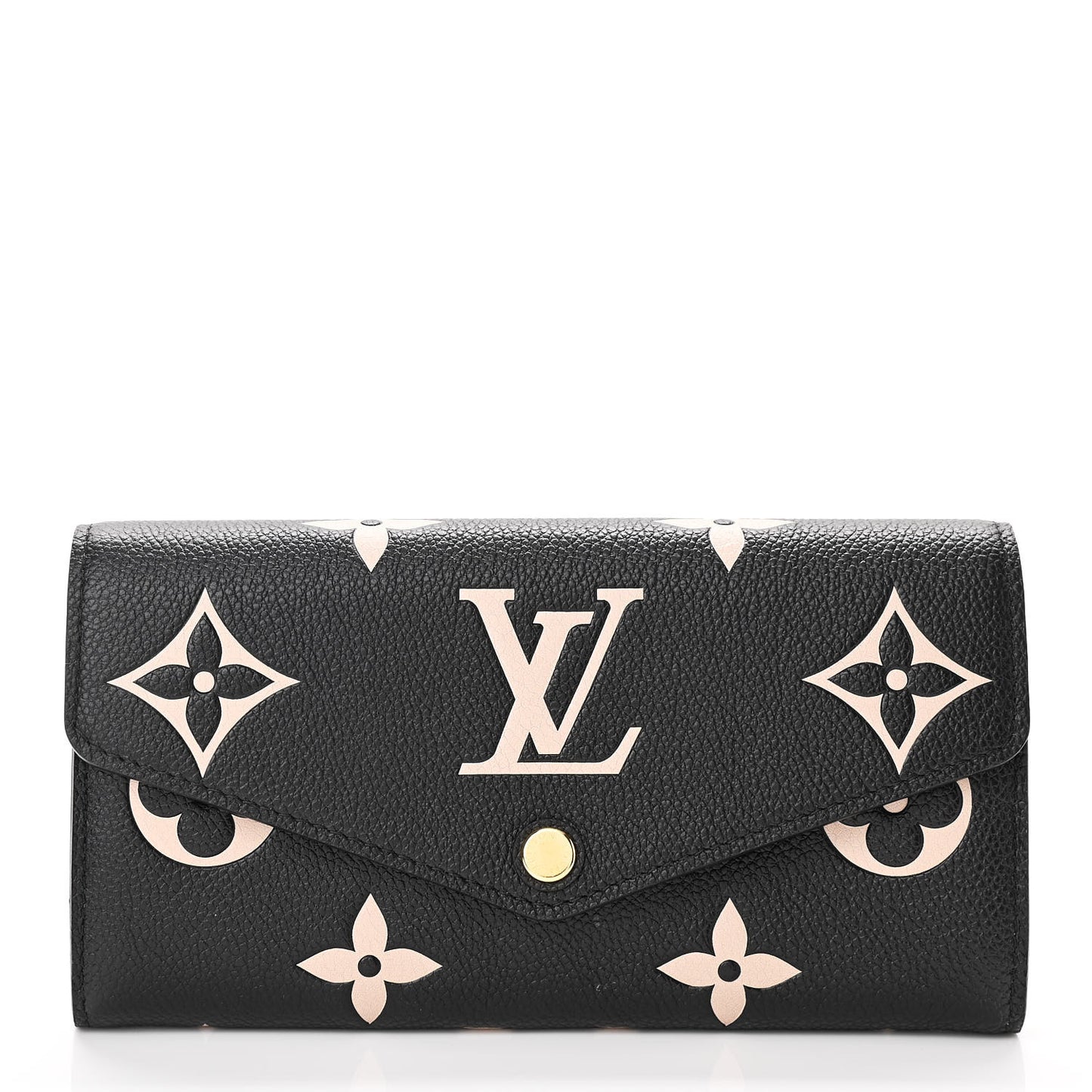 Monogram Empreinte Giant Sarah Wallet Black Beige