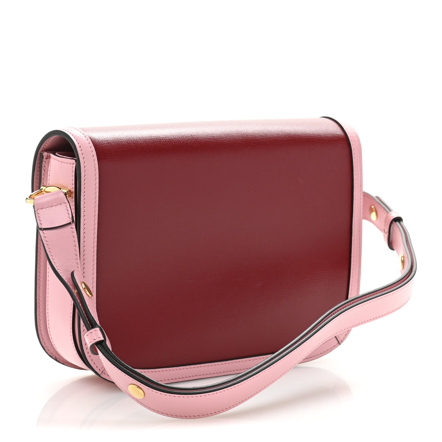Gucci Azalea Calfskin Horsebit 1955 Shoulder Bag New Cherry Red Wild Rose 3 of 11