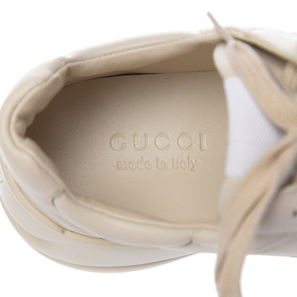 Gucci Calfskin Web Printed Mens Rhyton Sneakers 6.5 Mystic White 5 of 8