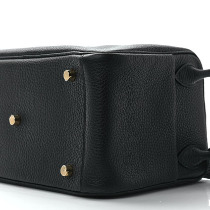 Hermes Taurillon Clemence Lindy 26 Black 8 of 9