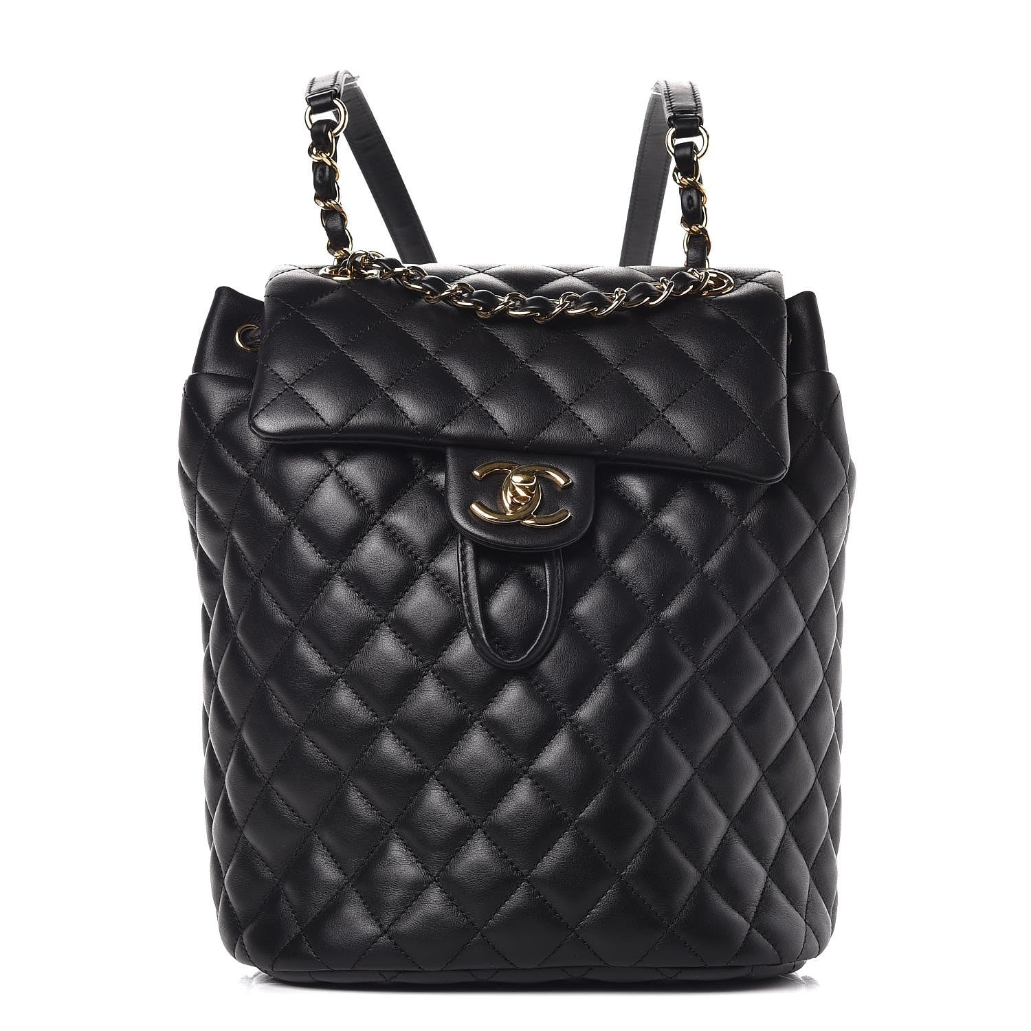 Chanel Calfskin Quilted Small Urban Spirit Backpack Black 1 of 8
