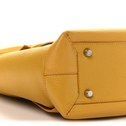 Bottega Veneta Grained Calfskin Maxi Intrecciato Medium Arco Mustard Yellow 8 of 9