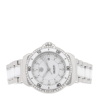 Tag Heuer Stainless Steel Ceramic Diamond 32mm Formula 1 Quartz Watch White WAH1313 2 of 4