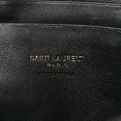 Saint Laurent Grain De Poudre Matelasse Monogram Mini Lou Camera Bag Black 6 of 10